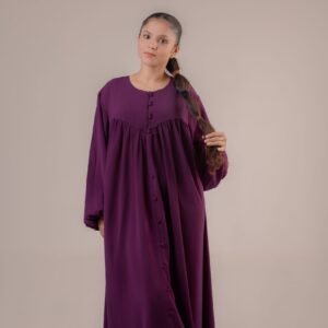 Buttoned Flared Maxi Dress